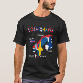Skandinavien Flaggen nordische Länder Karten Norde T-Shirt (Vorderseite)