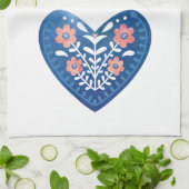 Skandinavien Folk Art Kitchtuch Geschirrtuch (Gefaltet)