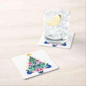 Skandinavien Folk Art Weihnachtsbaum Freshner Rechteckiger Pappuntersetzer (Vor Ort)