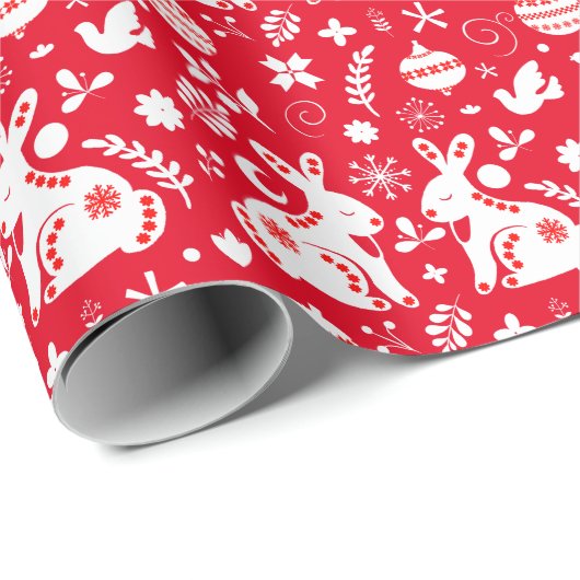 Skandinavien Folk Kunst, Dichtung und Musik Geschenkpapier (Rolleneckpunkt)