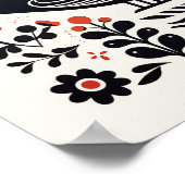 Skandinavien Folklore Bird Art Poster (Ecke)