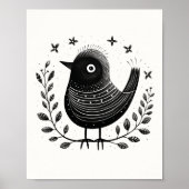 Skandinavien Folklore Bird Art Poster (Vorne)