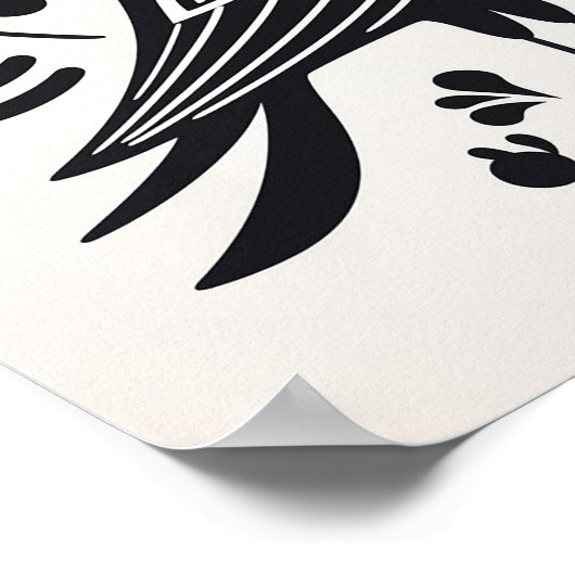 Skandinavien Folklore Bird Art Poster (Ecke)