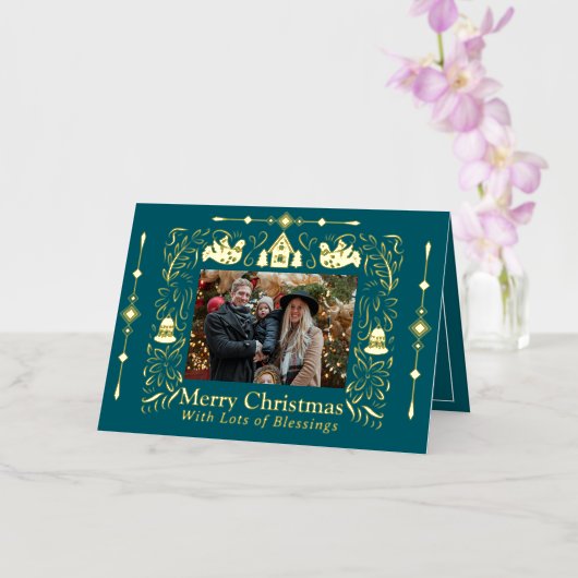 Skandinavien Folktale Weihnachts-Foto Aquamarin (Orchidee)