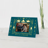 Skandinavien Folktale Weihnachts-Foto Aquamarin (Vorderseite)