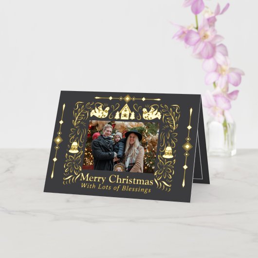 Skandinavien Folktale Weihnachts-Foto Grau (Orchidee)