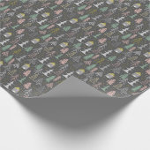 Skandinavien Forest Village Doodle Art Geschenkpapier (Ecke)