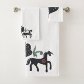 Skandinavien grün und braun badhandtuch set (Insitu)