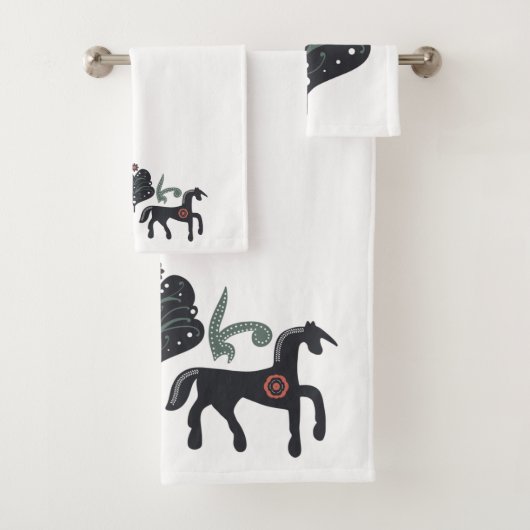 Skandinavien grün und braun badhandtuch set (Insitu)