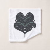 Skandinavien grün und braun badhandtuch set (Waschlappen)