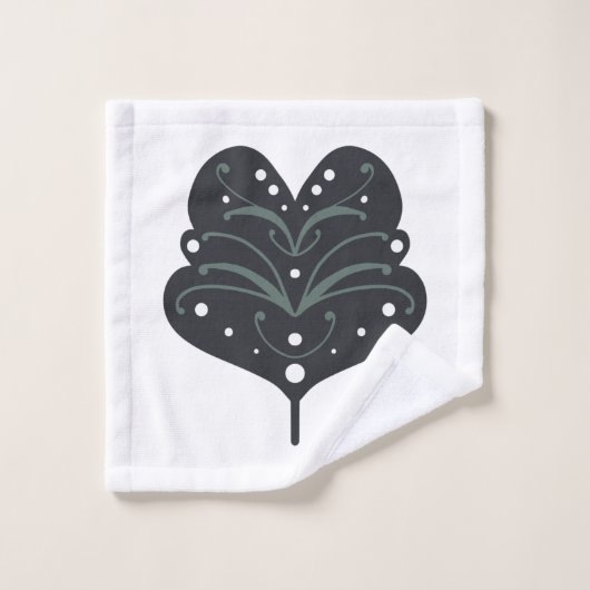 Skandinavien grün und braun badhandtuch set (Waschlappen)