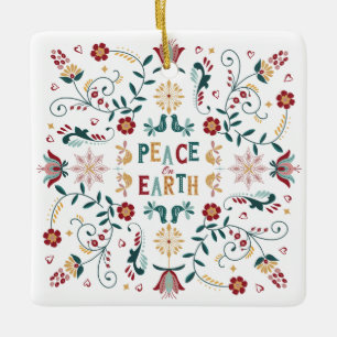Skandinavien-inspiriert Urlaubsornament Keramikornament
