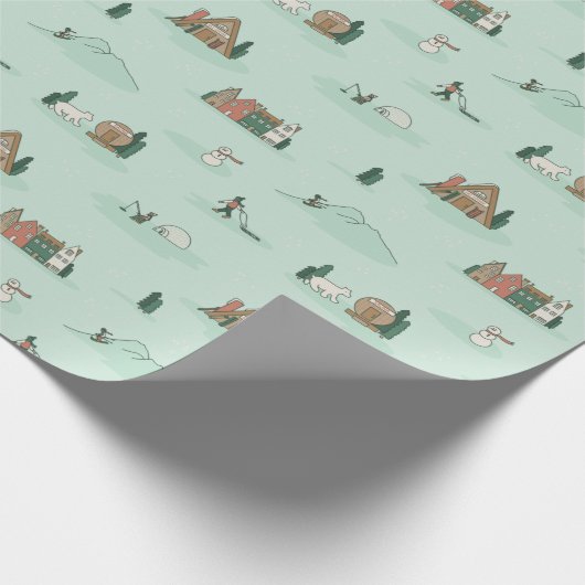 Skandinavien Inspiriertes Wrapping Paper Geschenkpapier (Ecke)