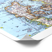 " Skandinavien: Karte von 1963 ... Poster (Ecke)