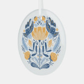 Skandinavien Kunst, Dichtung und Musik Ornament Aus Glas (Vorderseite links)