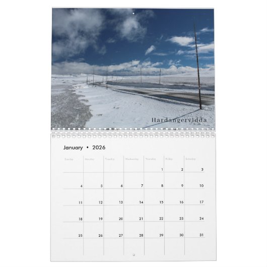 Skandinavien Landschaft Kalender (Jan 2026)