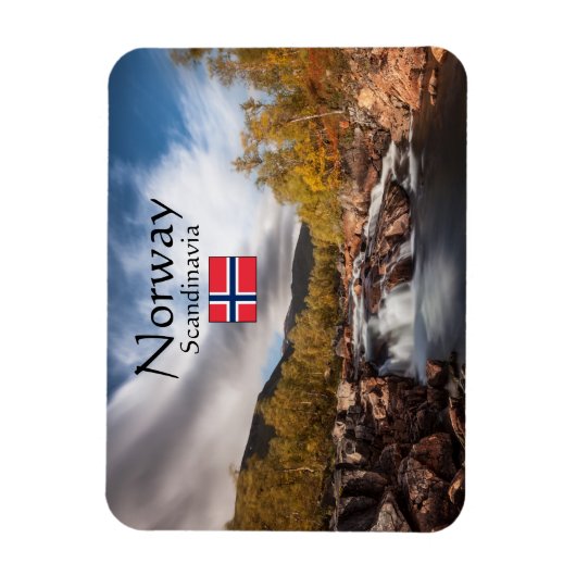 Skandinavien Landschaftliches Foto Magnet (Vertikal)