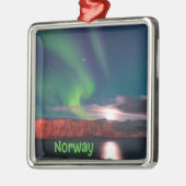 Skandinavien Northern Lights Red Clips Ornament Aus Metall (Links)