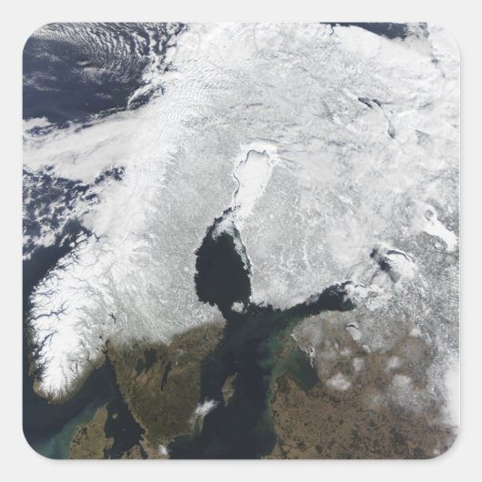 Skandinavien Quadratischer Aufkleber (Vorderseite)