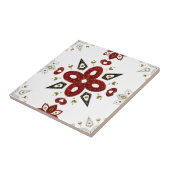 Skandinavien Red Blue Gold Nordic Graphic Fliese (Seite)