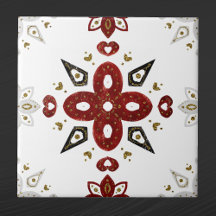 Skandinavien Red Blue Gold Nordic Graphic