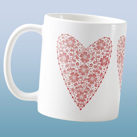 Skandinavien Rot Weiß Kaffeetasse