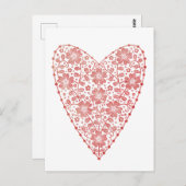 Skandinavien Rot Weiß Postkarte (Vorne/Hinten)