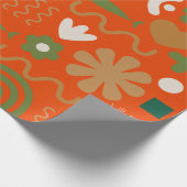 Skandinavien Rustic Retro Weihnachtsmuster Geschenkpapier (Ecke)