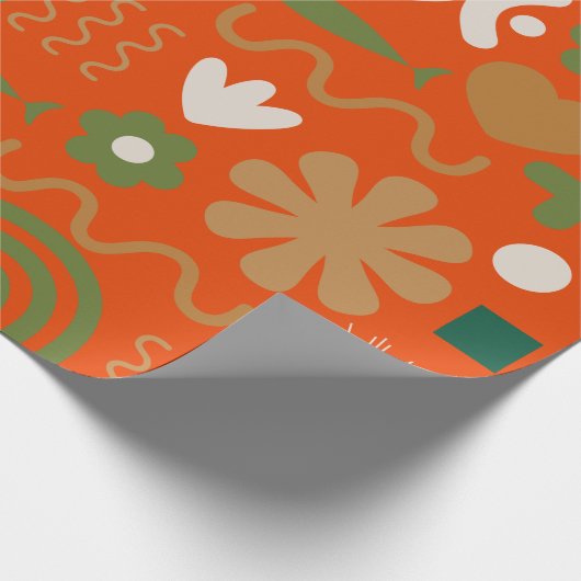 Skandinavien Rustic Retro Weihnachtsmuster Geschenkpapier (Ecke)