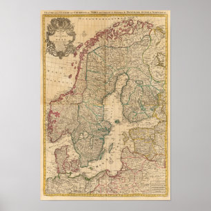 Skandinavien, Schweden, Dänemark 2 Poster