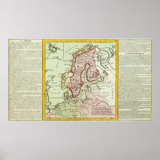 Skandinavien, Schweden, Dänemark Poster (Vorne)