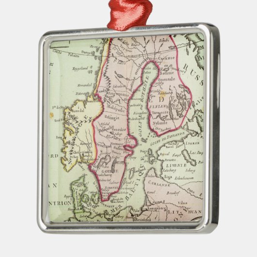 Skandinavien, Schweden, Dänemark Silbernes Ornament (Links)