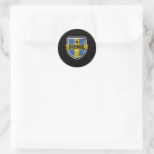 Skandinavien Schweden Grau Runder Aufkleber (Tasche)