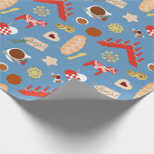 Skandinavien/Schweden Jul Weihnachtsgebäck Design Geschenkpapier (Ecke)