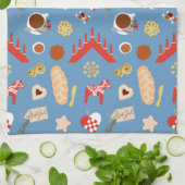 Skandinavien/Schweden Jul Weihnachtsgebäck Design Geschirrtuch (Gefaltet)