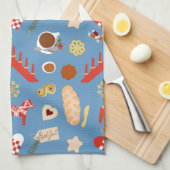 Skandinavien/Schweden Jul Weihnachtsgebäck Design Geschirrtuch (Viertel Falte)