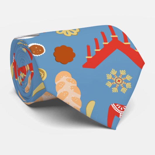 Skandinavien/Schweden Jul Weihnachtsgebäck Design Krawatte (Gerollt)