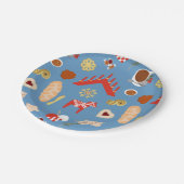 Skandinavien/Schweden Jul Weihnachtsgebäck Design Pappteller (Schrägansicht)