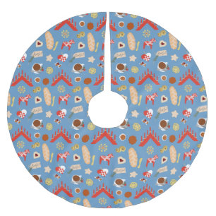Skandinavien/Schweden Jul Weihnachtsgebäck Design Polyester Weihnachtsbaumdecke