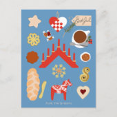 Skandinavien/Schweden Jul Weihnachtsgebäck Design Postkarte (Vorderseite)
