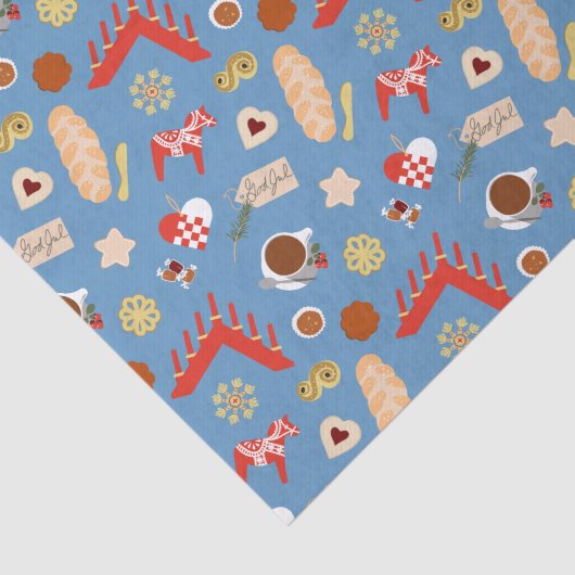 Skandinavien/Schweden Jul Weihnachtsgebäck Design Seidenpapier (Ausschnitt)