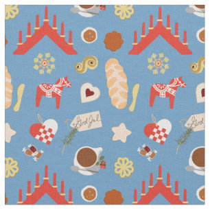 Skandinavien/Schweden Jul Weihnachtsgebäck Design Stoff