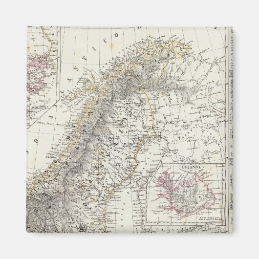 Skandinavien, Schweden, Norwegen Magnet (Vorne)