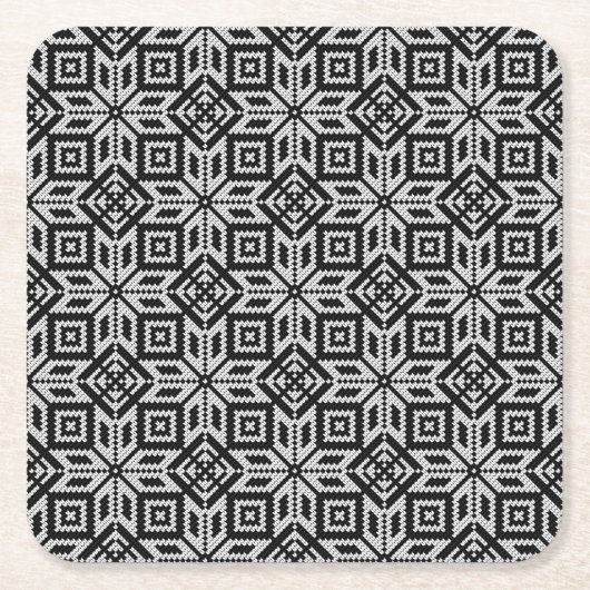 Skandinavien Selburose Weihnachtsmuster Rechteckiger Pappuntersetzer (Vorderseite)