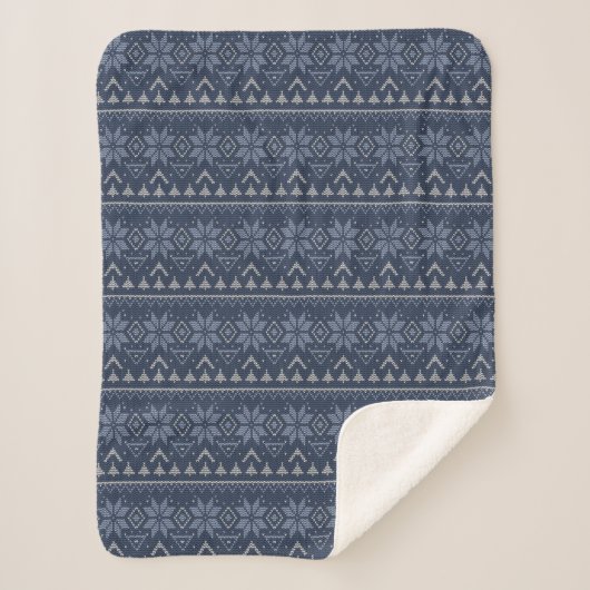 Skandinavien, Stricken Sherpadecke (Vorderseite)