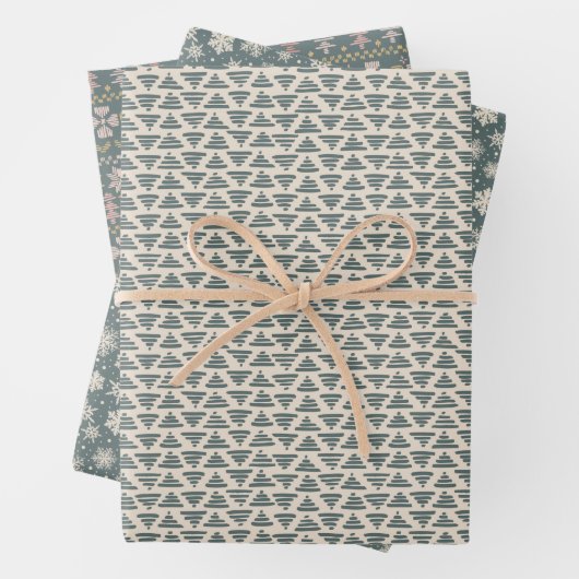 Skandinavien Weihnachts-Set Geschenkpapier Set (Beispiel)