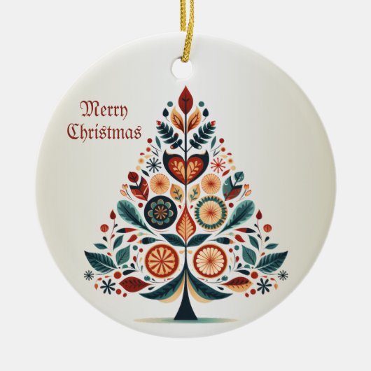 Skandinavien Weihnachtsbäume Kunst Keramik Ornament (Vorne)