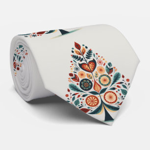 Skandinavien Weihnachtsbäume Kunst Krawatte