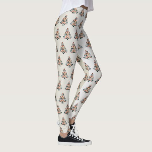 Skandinavien Weihnachtsbäume Kunst Leggings (Rechts)