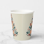 Skandinavien Weihnachtsbäume Kunst Pappbecher (Rechts)